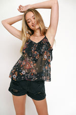 Load image into Gallery viewer, Printed Ruffle Cami
