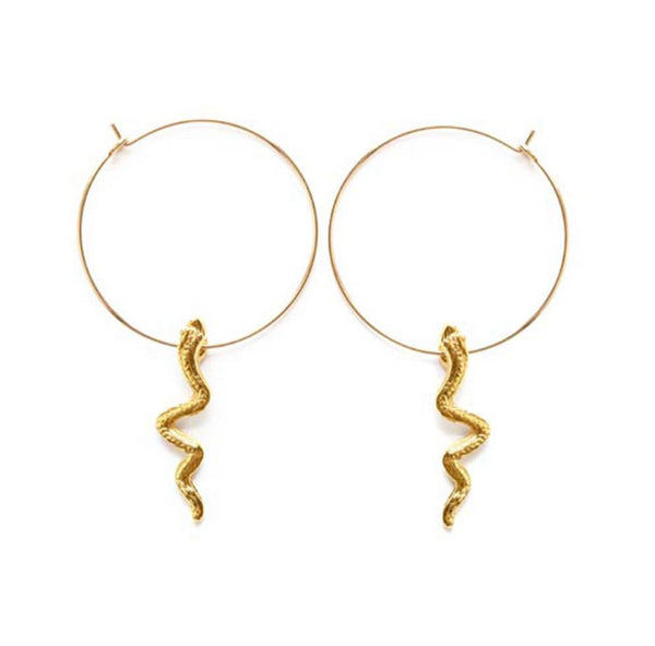 1" 14k GF Serpent Hoops