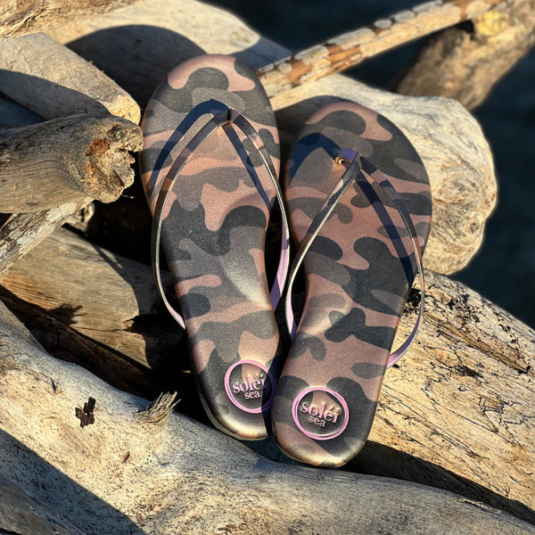 Indie Metallic Camo Gold & Lilac Sandal