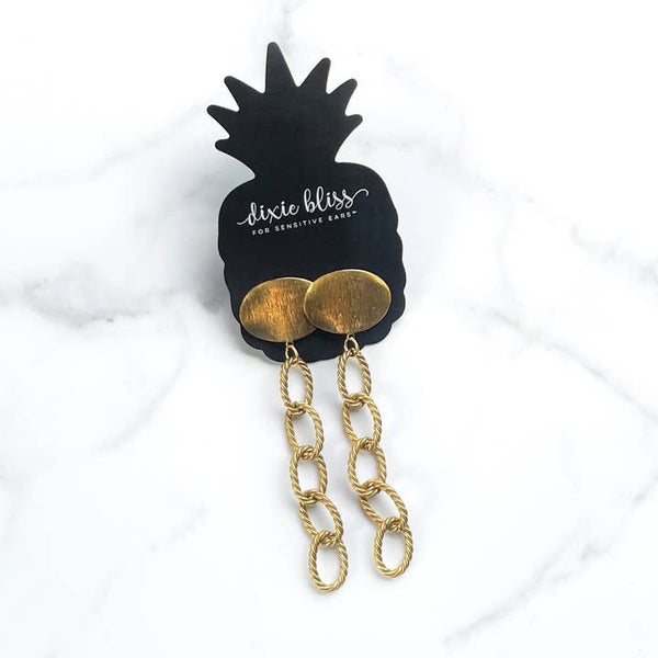 Missing Link Vintage Brass Earrings