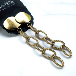 Missing Link Vintage Brass Earrings