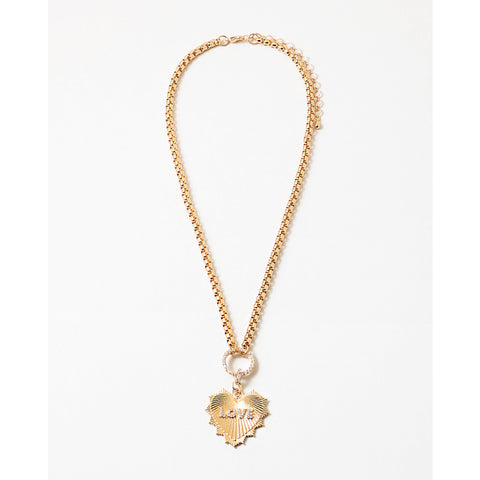 Vintage Gold Heart Necklace