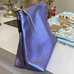 Load image into Gallery viewer, Metallic Zip Bag - Lavender
