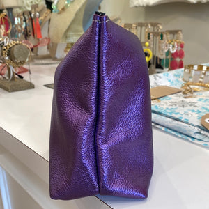 Metallic Zip Bag - Purple