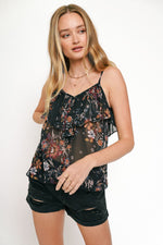 Load image into Gallery viewer, Printed Ruffle Cami
