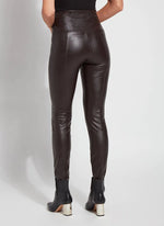 Load image into Gallery viewer, Textured Leather Leggings - Espresso
