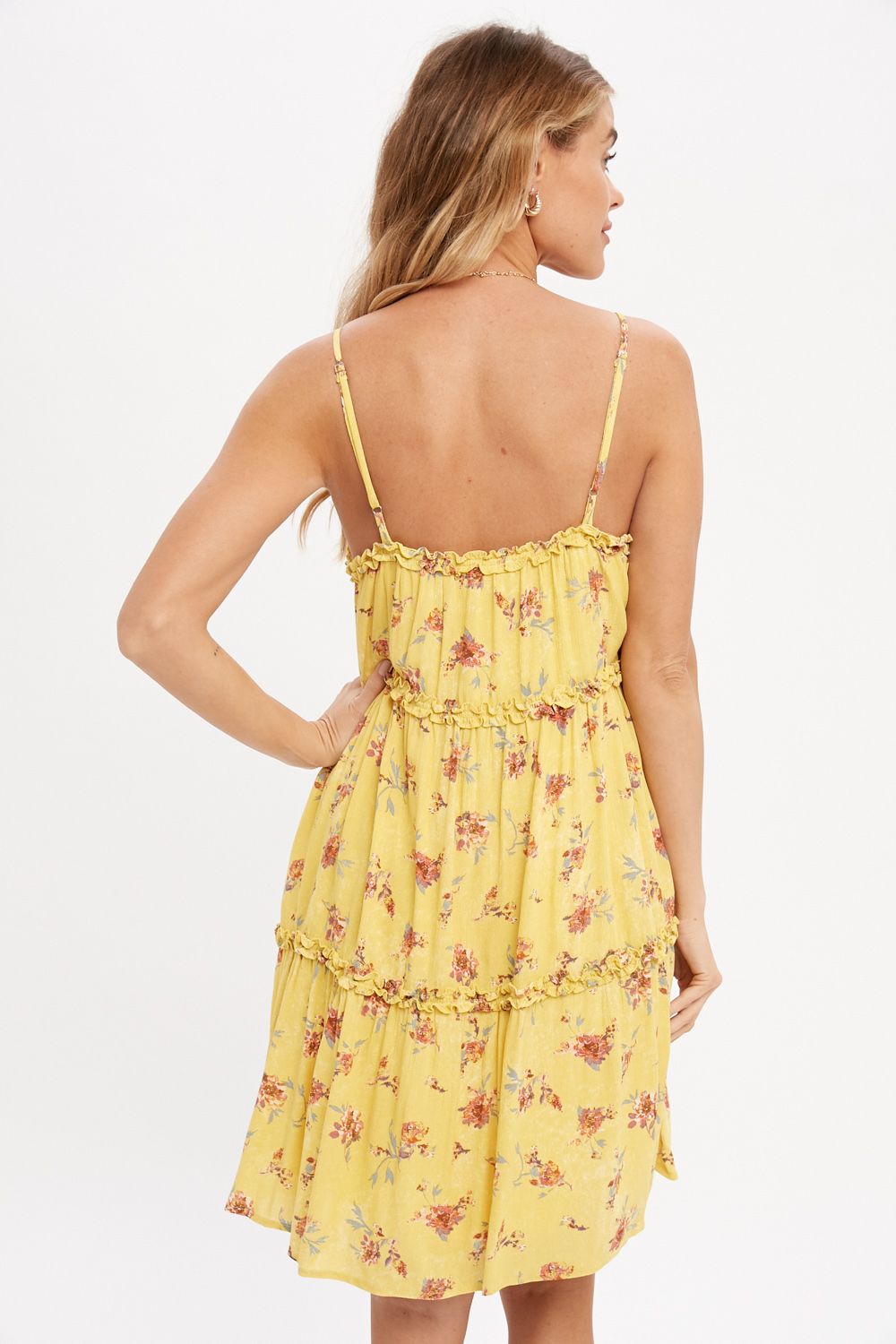 Floral Slip Dress - Lemon