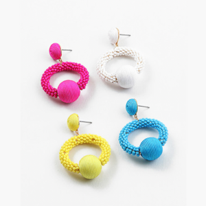 Multi-Colored Beaded Earrings