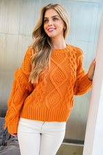 Load image into Gallery viewer, Knit Fringe Sleeve Sweater
