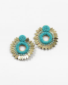 Gold & Turquoise Earrings