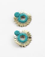 Load image into Gallery viewer, Gold &amp; Turquoise Earrings
