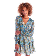 Load image into Gallery viewer, Sammy Dress - Aqua Floral
