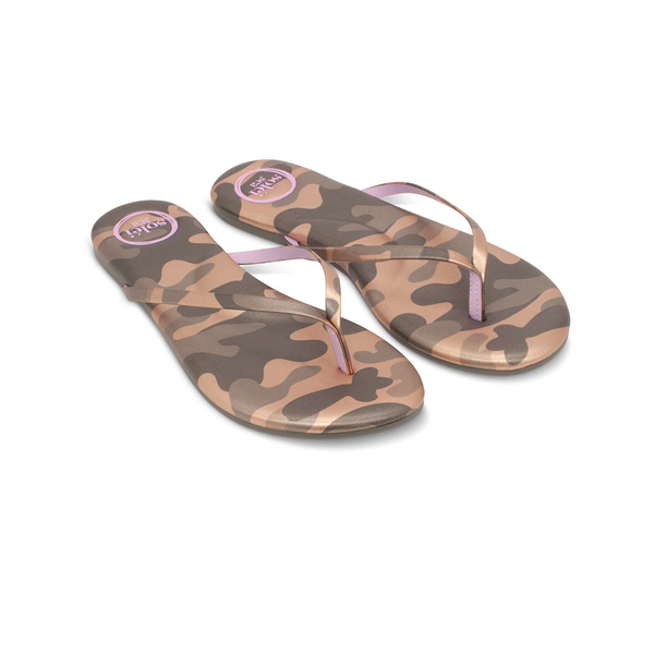 Indie Metallic Camo Gold & Lilac Sandal