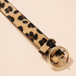 Load image into Gallery viewer, Leopard Print Calf Hair Belt
