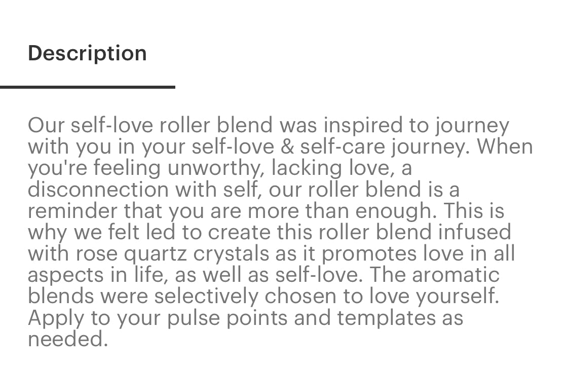 Self Love Roller - Crystal Infused