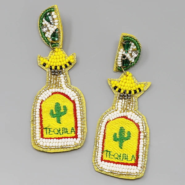 Tequila beaded earrings deals